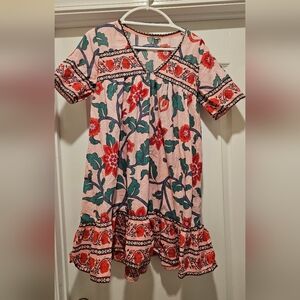 J. CREW V-neck tunic dress in floral block print